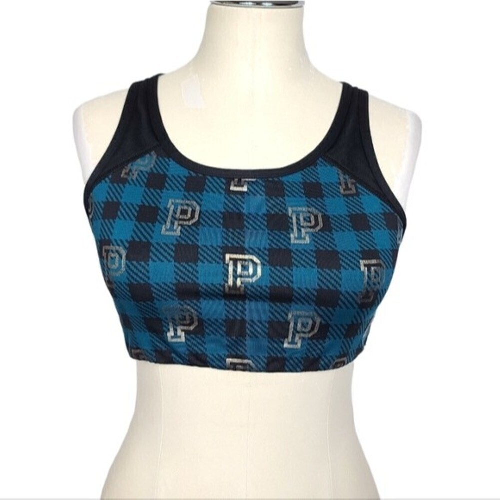 PINK Victoria's Secret Ultimate Unlined Plaid Sports Bra M